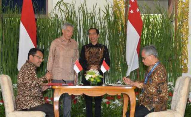 Indonesia dan Singapura Tandatangani Tiga MoU