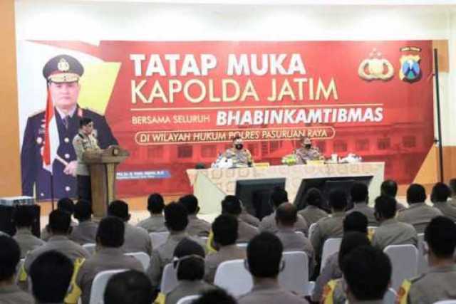 Kapolda Jatim Mengajak Bhabinkamtibmas Polres Pasuruan Raya Menerapkan 3T