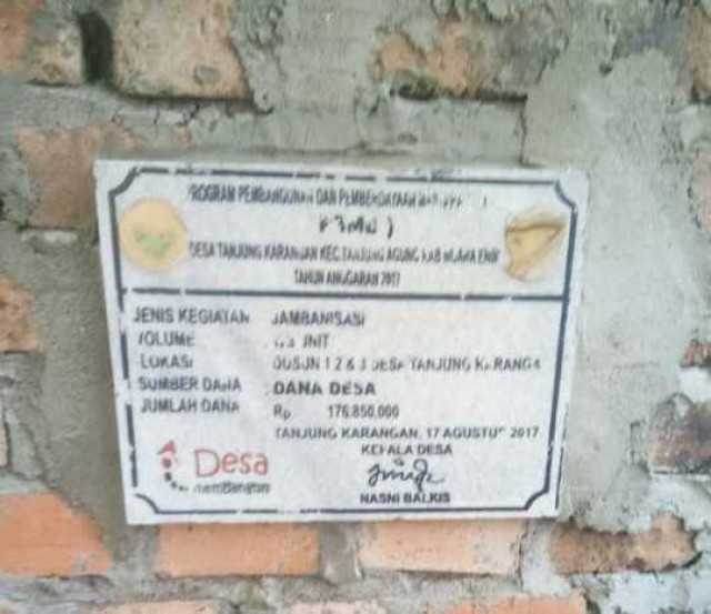Dugaan Penyimpangan Dana Desa di Desa Tanjung Karangan, Muara Enim