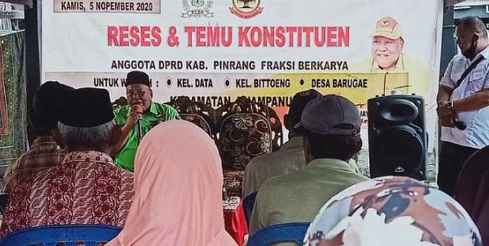 Anggota DPRD Pinrang, Ahmad Jaya Baramuli, Isi Kegiatan Masa Reses Untuk Dialog dengan Warga