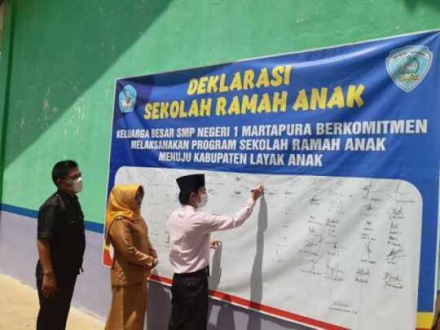 Menuju Sekolah Ramah Anak, SMPN 1 Martapura jadi percontohan