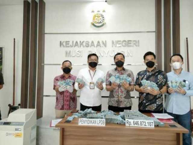 Selamatkan Keuangan Negara, Kajari Musi Banyuasin Sita Uang Rp. 646.872.107