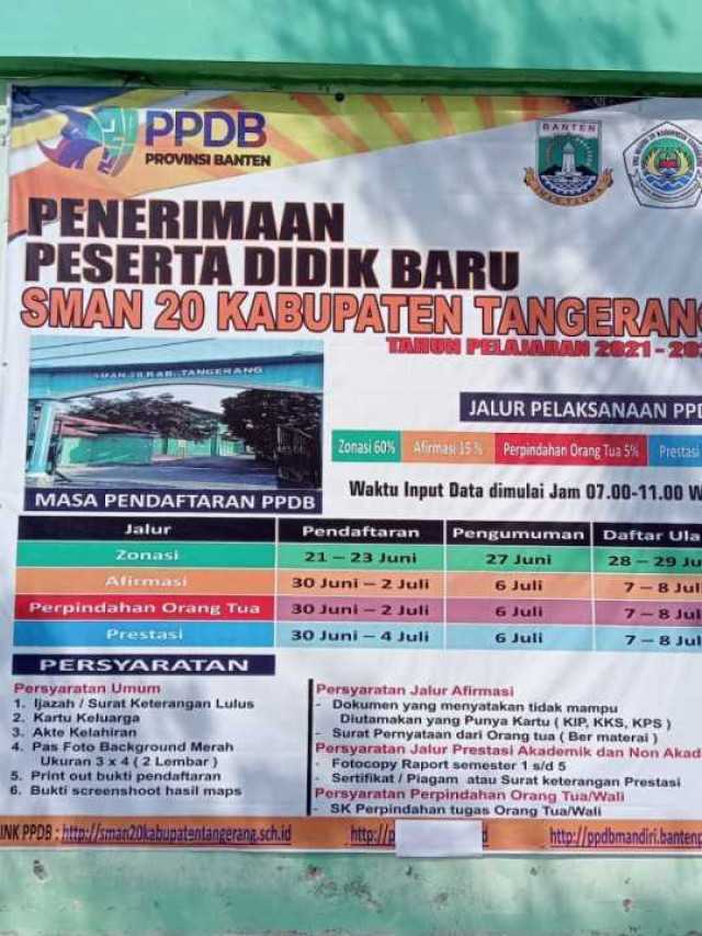 Calon Peserta Didik Baru SMAN 20 Kabupaten Tangerang Merasa Kesulitan Pendaftaran Online