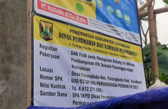 Pembangunan Instalasi Pengolahan Air (IPA) Pakai Alamat Palsu