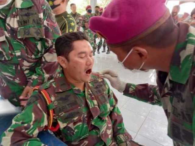 Jamin Kesehatan Prajurit Puslatpurmar 6 Antralina Melaksanakan Uji Pemeriksaan Kesehatan