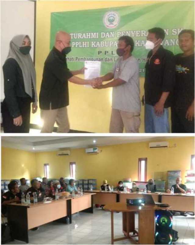 Silaturahmi Ketua Umum PPLHI dan Penyerahan SK DPD PPLHI Kabupaten Karawang
