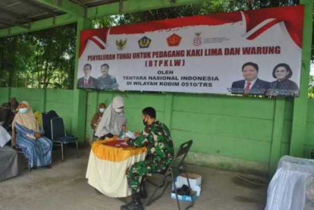 Dukung PKL Kodim 0510/Trs Salurkan BTPKLW