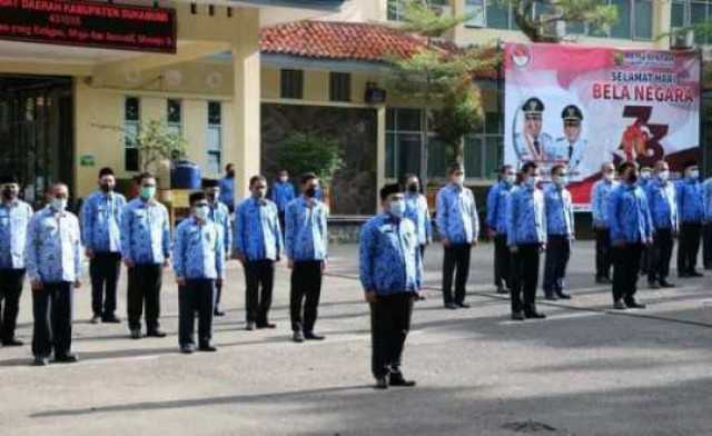 Apel Pagi ASN di Sekretariat Daerah Kabupaten Sukabumi
