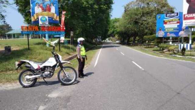 Patroli Rutin cegah Laka Lantas di Kab.Bangka Barat