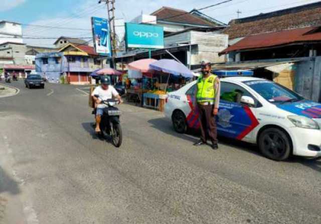 Tingkatkan Kamtibmas Dan Cegah Laka Lantas, Sat Lantas Polres Bangka Barat Laksanakan Patroli