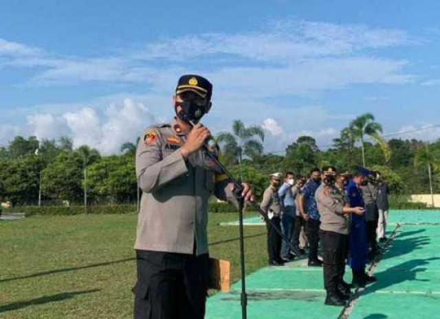 Pimpin Apel Pagi , Wakapolres Bangka Barat Berikan Arahan Tentang Pentingnya Kedisiplinan