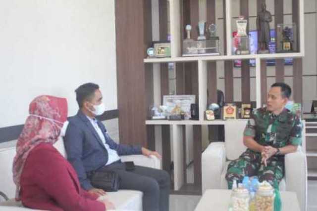 Korem 045/Garuda Jaya,Menerima Kunjungan Kepala Bri Cabang Kota Pangkalpinang 