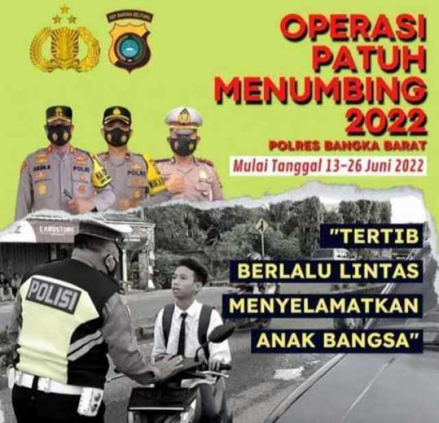 Operasi Patuh Menumbing di Gelar Hari Ini,17 Sasaran Yang Menjadi Prioritas Sat Lantas Polres Bangka Barat