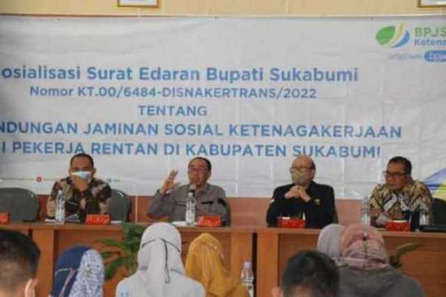 BPJS Sosialisasikan Surat Edaran Bupati Sukabumi Tentang Dukungan Bagi Pekerja Rentan