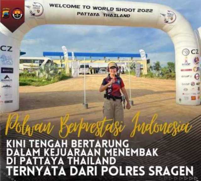 Polwan Berprestasi Indonesia, Kini Tengah Bertarung Dalam Kejuaraan Menembak di Pattaya Thailand, Ternyata dari Polres Sragen