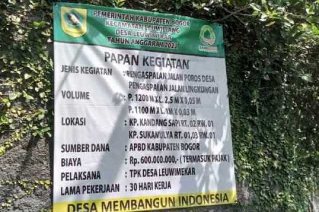 Samisade di Desa Leuwimekar, Kec. Leuwiliang Dinilai Sangat Transparan