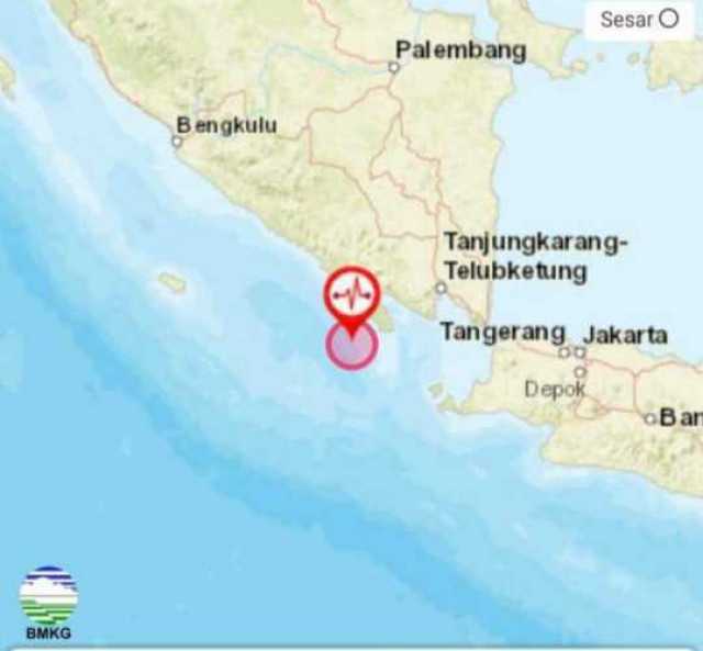 Gempa 4,5 Magnitudo Guncang Wilayah Tanggamus Lampung