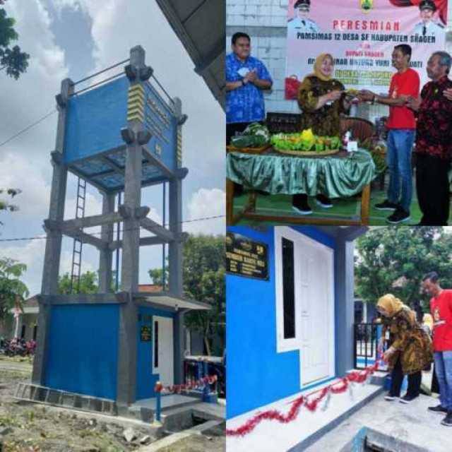Digelontor Dana Masing-masing Rp400 juta, Proyek Pansimas Sebanyak 12 Desa di Resmikan Bupati Sragen. Begini Pesannya..!