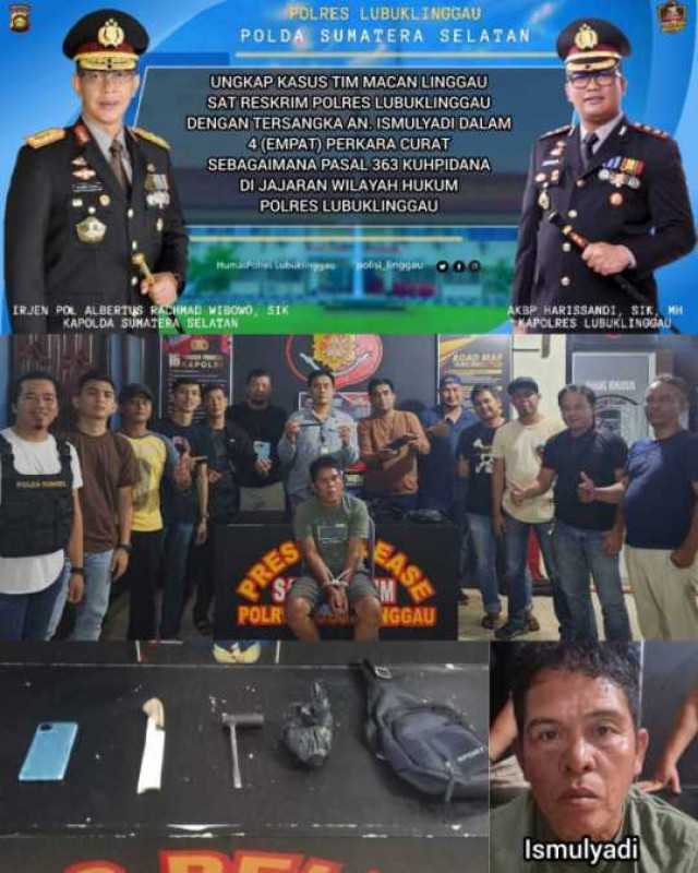 Team macan polres lubuk linggau bekuk Residivis Curat.