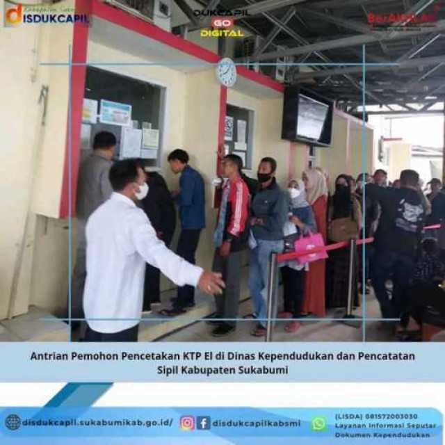 DISDUKCAPIL Kab. Sukabumi Membuka Kembali Pencetakan KTP