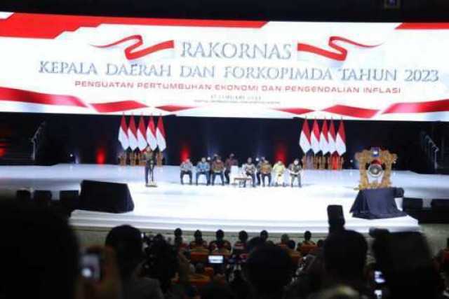 Bupati Kab. Sukabumi, Marwan Hamami Ikuti RAKORNAS Kepala Darah Dan FORKOPIMDA, Bahas Ekonomi Dan Inflasi