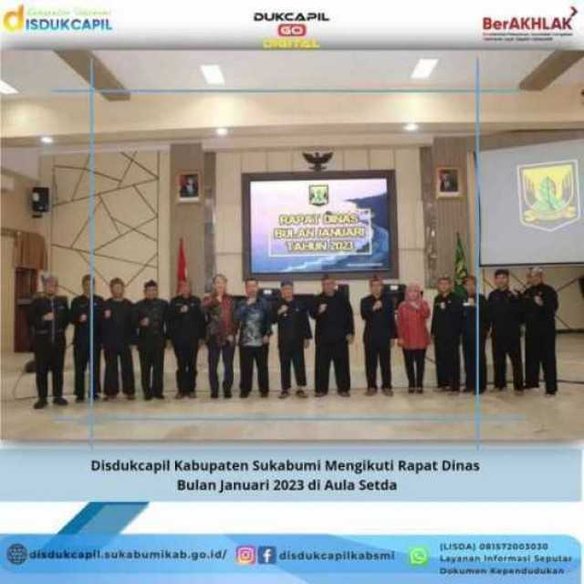 DISDUKCAPIL Kab. Sukabumi Mengikuti Rapat Dinas serta Penandatanganan Kesepakatan Bersama