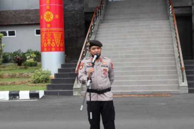 Kasubsatgas Pam Obvit Pimpin Apel Harian Ops Ketupat Musi 2023.