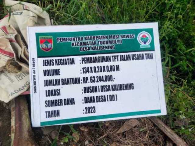 Pembangunan TPT Desa Kali Bening Diduga Tak Patuhi Aturan PKTD.