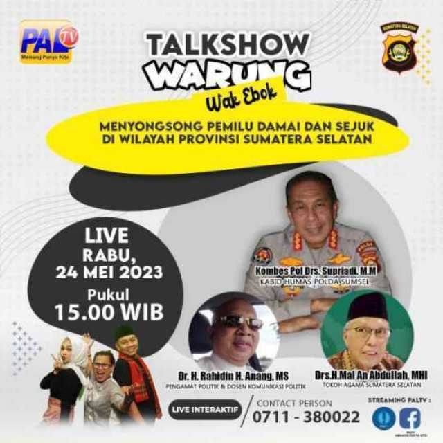 Polda Sumsel SIAP Mengamankan Pemilu 2024 Nanti.