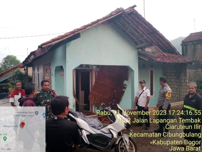 Rumah Warga di Bogor Kembali Di Terjang Angin Puting Beliung