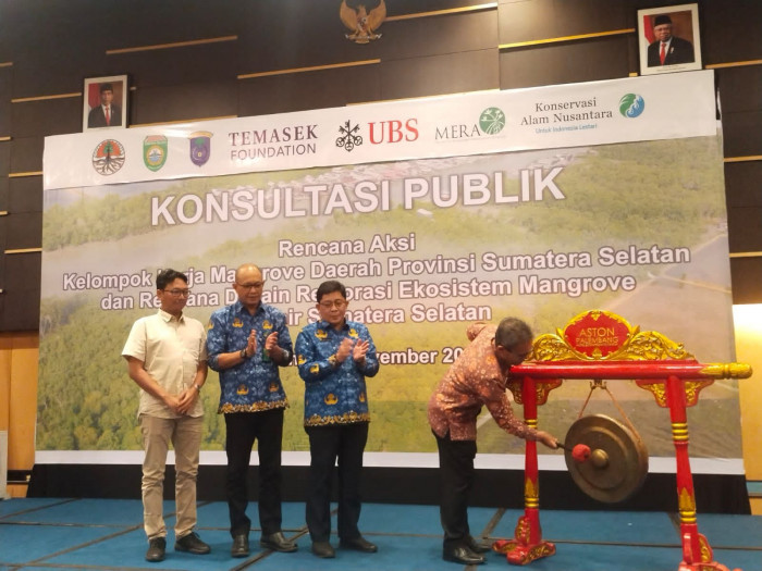 Dinas Kehutanan Provinsi Sumsel Bersama Yayasan Konservasi Alam Nusantara Gelar Konsultasi Publik Rencana Aksi Kelompok Kerja Mangrove.