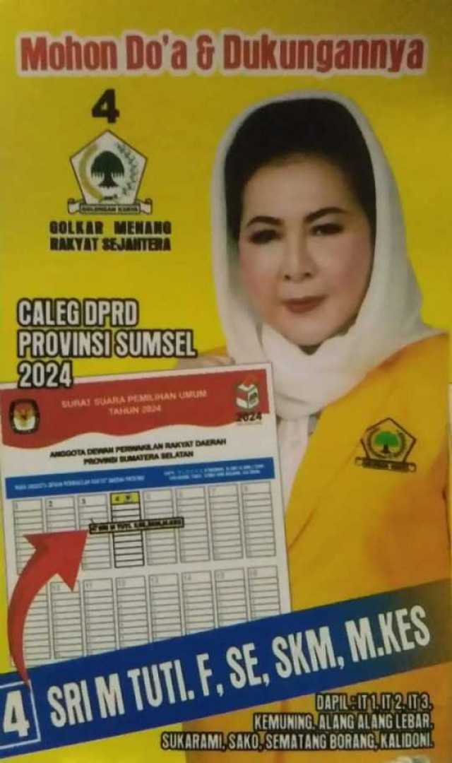 Caleg DPRD Sumsel 2024 Partai Golkar, Sri M.Tuti: Masyarakat Jangan Tergiur Money Politik Lihat Program Kedepan 