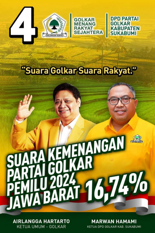 Suara Golkar Membludak Di Sukabumi Itu Bukti Keberhasilan Ketua DPD Partai Golkar Kabupaten Sukabumi H.Marwan Hamami