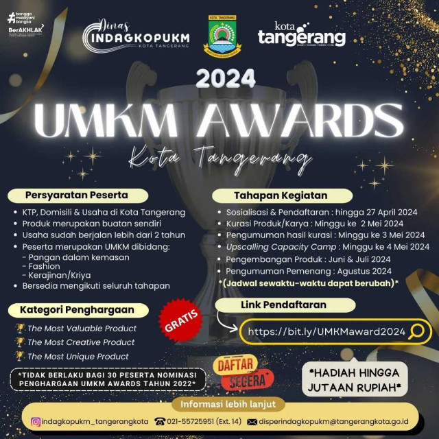 Pemkot Tangerang akan Gelar UMKM Awards 2024