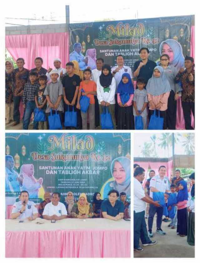 Kades Sukamulya Kec. Cikembar Gelar Acara Milad Desa Ke 42 Tahun dan Memberikan Santunan Anak Yatim dan Jompo