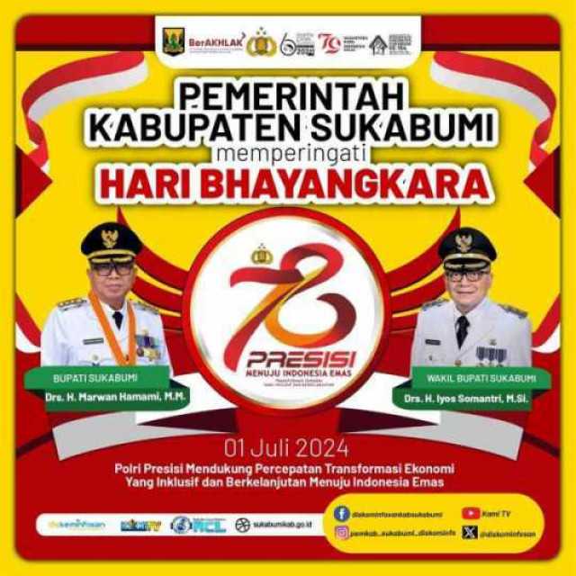 Pemerintah Kabupaten Sukabumi Memperingati Hari Bhayangkara Ke 78