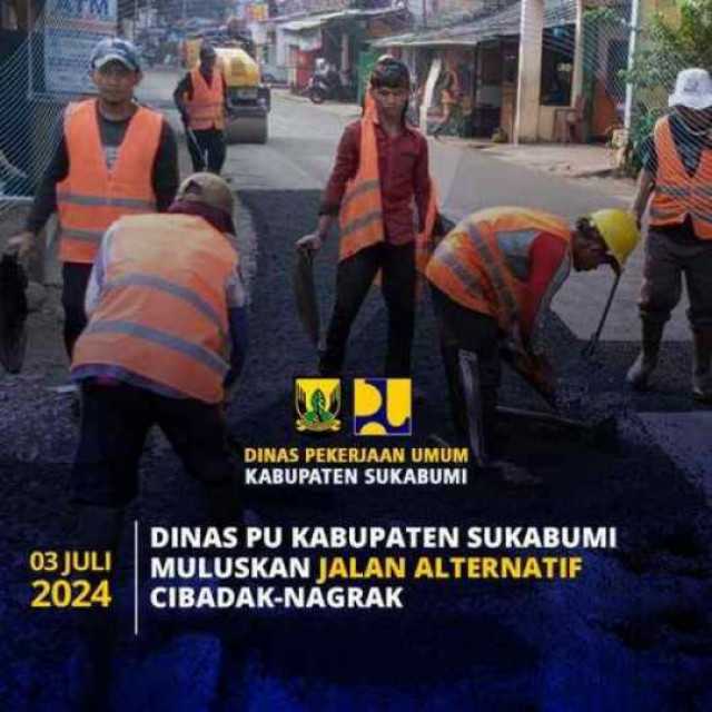 Dinas PU Kab. Sukabumi Muluskan Jalan Alternatif Cibadak - Nagrak