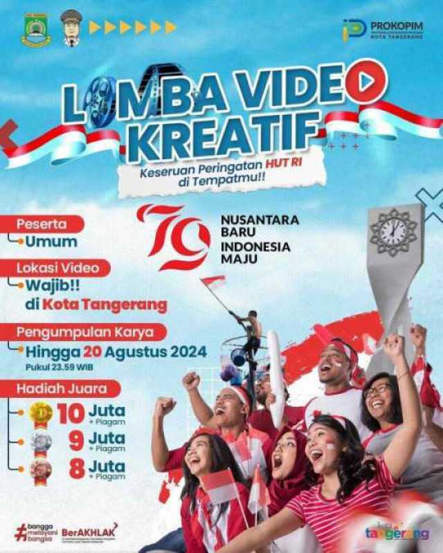 Catat!, Ini 7 Syarat dan Ketentuan Lomba Video Kreatif Kota Tangerang yang berhadiah 27 Juta, begini Bocorannya