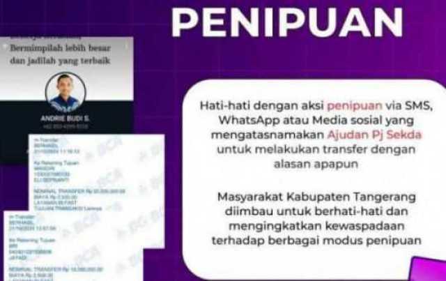 Waspadai Penipuan Mengatasnamakan Aparat Pemkab Tangerang