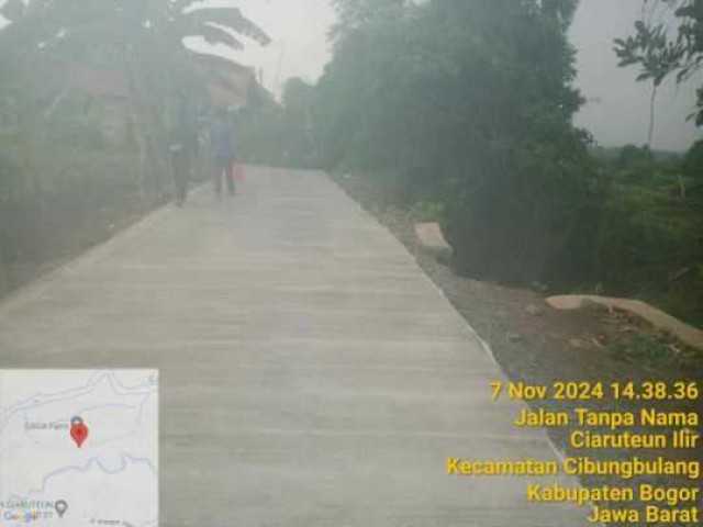 TPT Dan Rabat Beton Skala Prioritas Pembangunan Dana Samisade/Bankeu Desa Ciaruteun Ilir TA 2024.