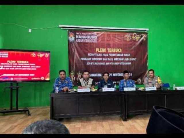 Polsek Nanggung Bersama Satkelholder Laksanakan Giat Penutupan Rapat Pleno Terbuka Pilkada Mantap Praja Serentak 2024 Aman Damai Dan Kondusif.