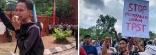 Puluhan Aktivis bersama Ribuan Warga 4 Desa Gelar aksi unjukrasa TPST Regional Cileles lebak