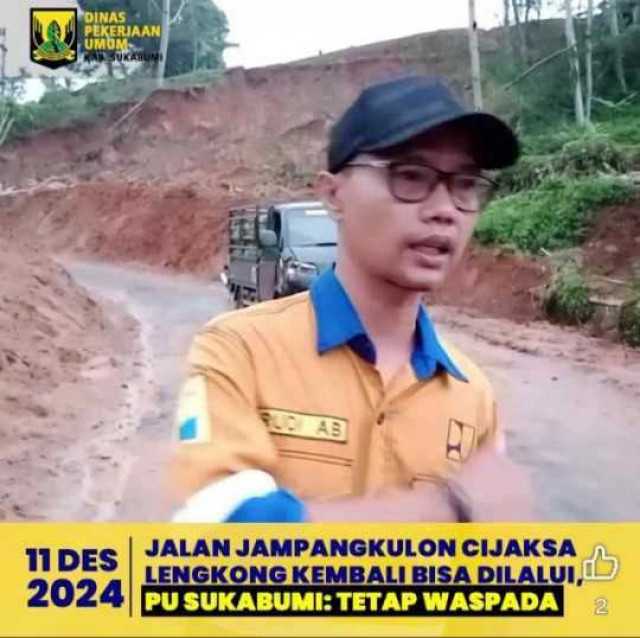 Jalan Jampangkulon - Cijaksa Lengkong Kembali Bisa Dilalui, Dinas PU : "Tetap Waspada"