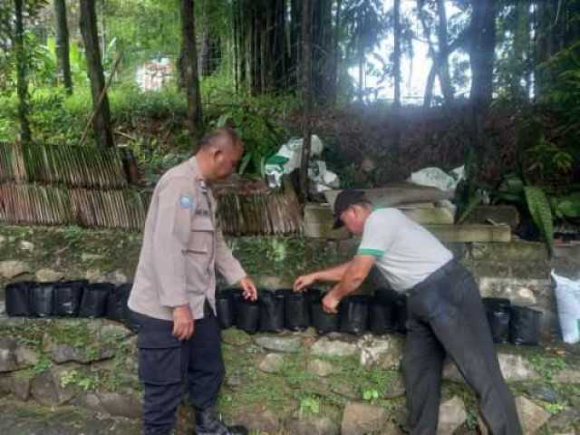 Bhabinkamtibmas Wilayah Hukum Polsek Babakan madang Giat COOLING Sistem Mendampingi Warga Masyarakat Menyiapkan Bibit Tanaman Dalam Rangka Mendukung Program Asta Cita Ketahanan Pangan Presiden Republik Indonesia.