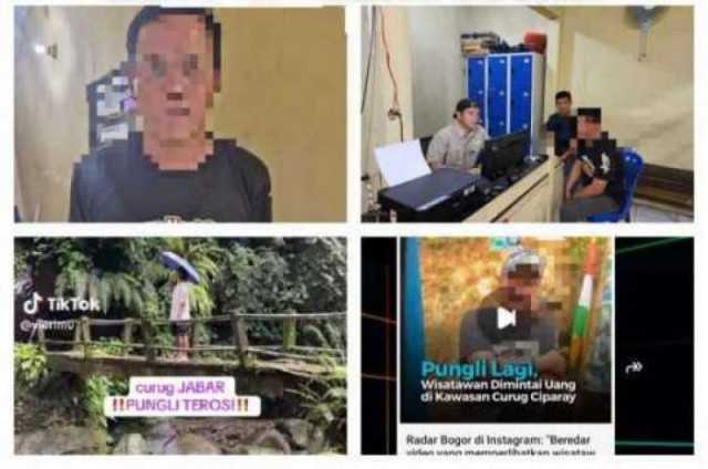 Polsek Cibungbulang Tindak Lanjutti Video Viral di Medsos Terkait Adanya Pungli di Taman Nasional Halimun Gunung Salak Gunung Menir Ciasihan Pamijahan Kecamatan Cibungbulang Bogor.