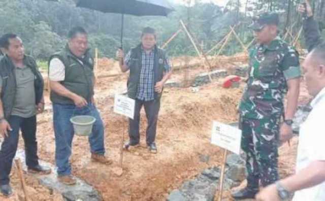 Silaturahmi Dandim 0621/Kabupaten Bogor Kompak Bersama PT Antam UPBE Pongkor, Peletakan Batu Pertama Kantor Sekertariat Apresiasi HKN Ciguha River.