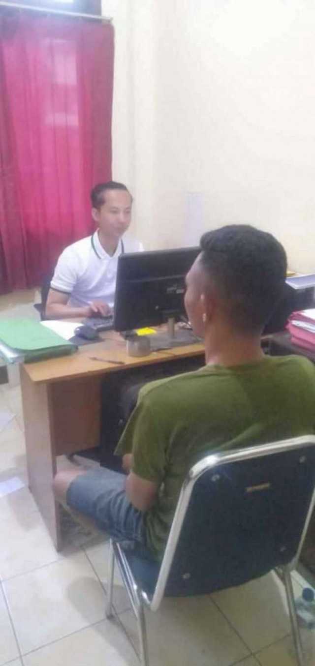 Polsek Klapanunggal Berhasil Mengamankan Pelaku Penusukan yg Videonya Viral di Media Sosial.