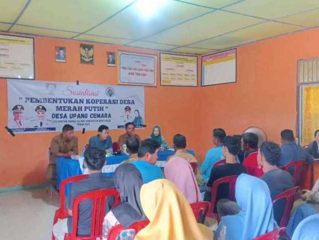 Desa Upang Cemara Gelar Musyawarah desa khusus untuk Pembentukan Koperasi Desa Merah Putih
