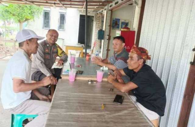 Polsek Dramaga Desa Cikarawang Giat, Ajak warga Jaga Kondusifitas Cegah Gangguan Kamtibmas.