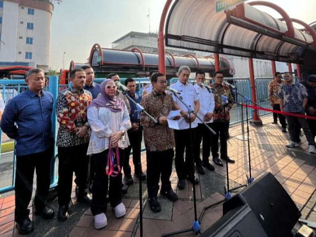 Wabub Jaro Ade Resmikan Layanan Transjabodetabek Rute Blok M-Bogor Resmi Diluncurkan.